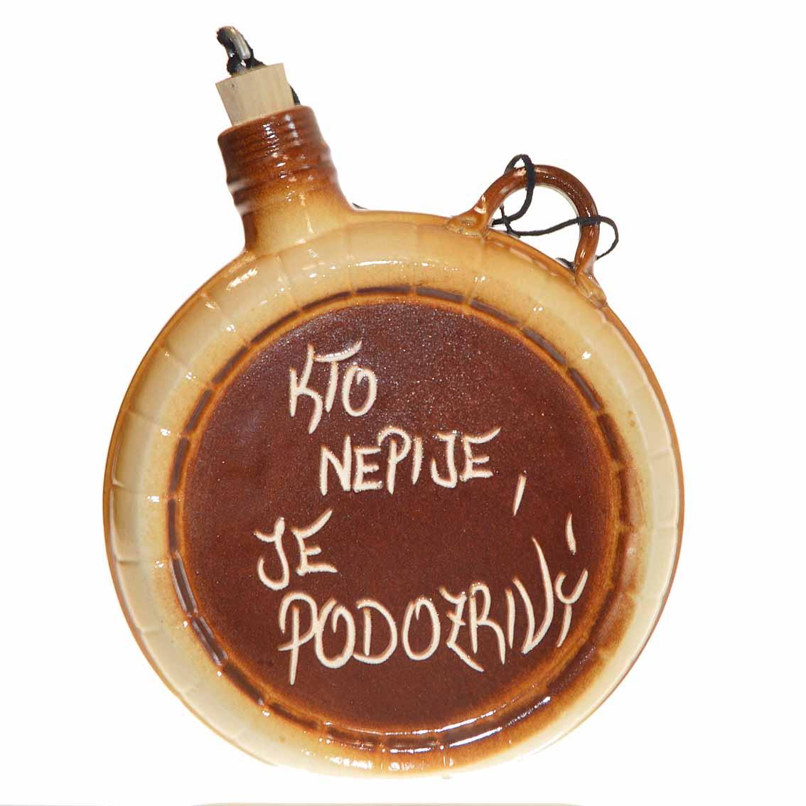 Keramická ploskačka - Kto nepije je podozrivý